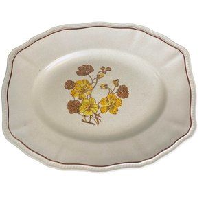 KENSINGTON STAFFORDSHIRE IRONSTONE HANDCRAFTED 12" PLATTER CANTERBURY CREAM